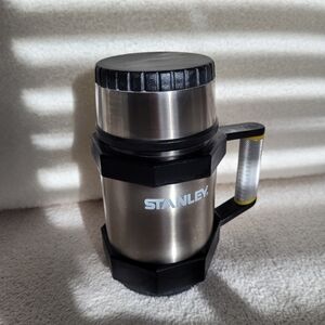 Stanley Stainless Steel and Black Travel Mug 20 Ounces/0.59 L